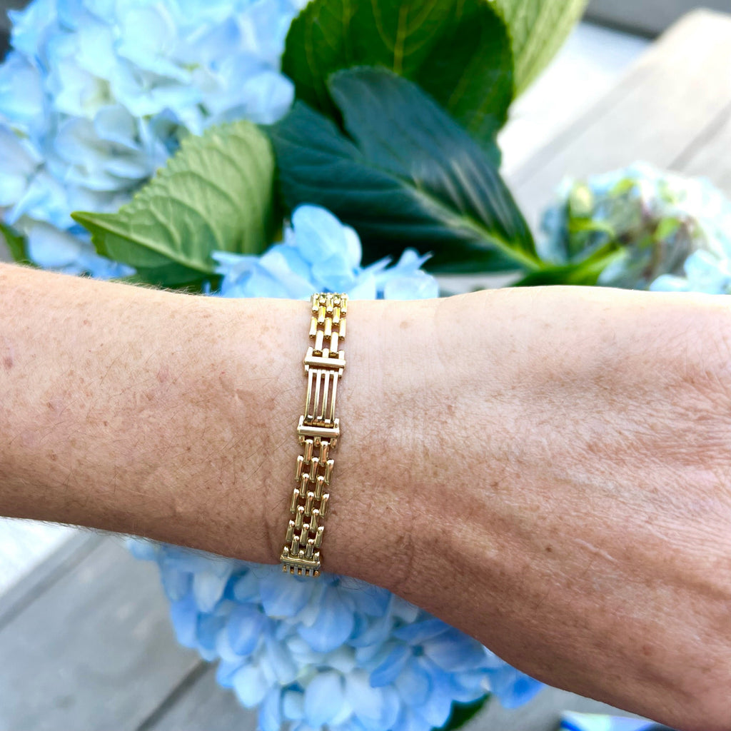 Italian 18k Gold Link Bracelet, by Fibo