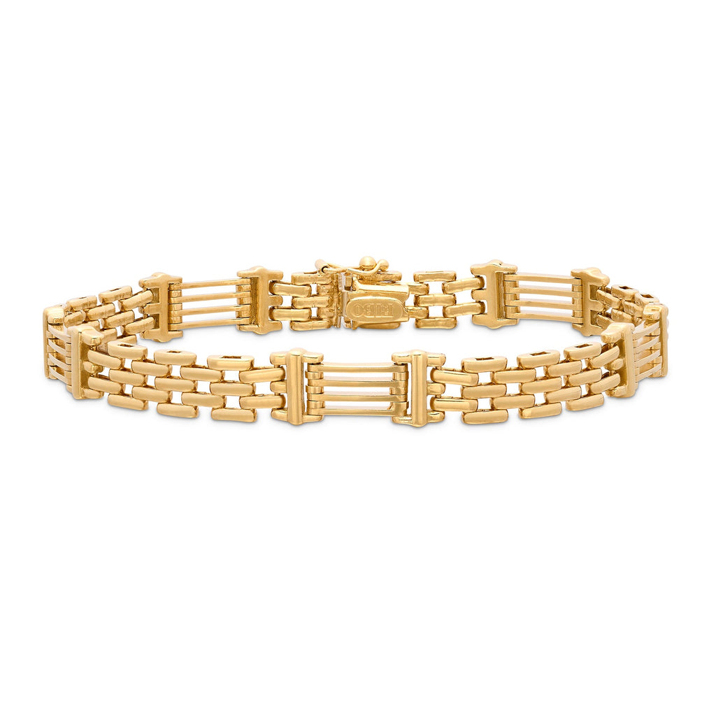 Italian 18k Gold Link Bracelet, by Fibo