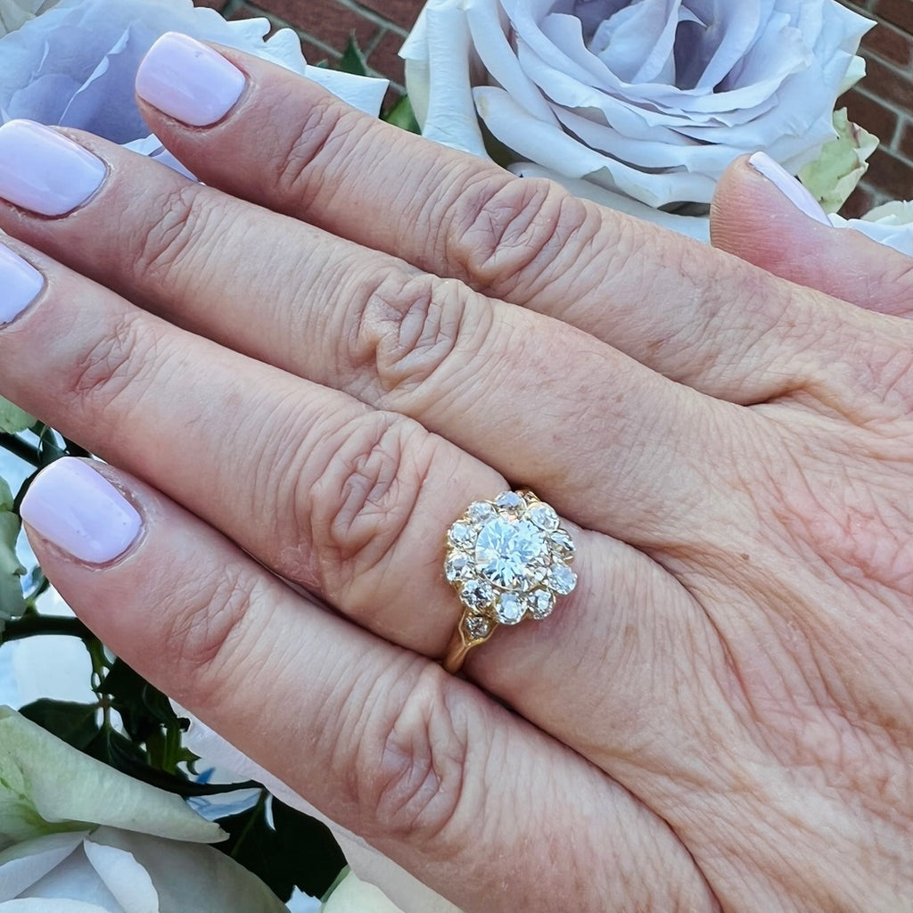 GIA 1.02-ct. Diamond & 18k Gold Antique Ring