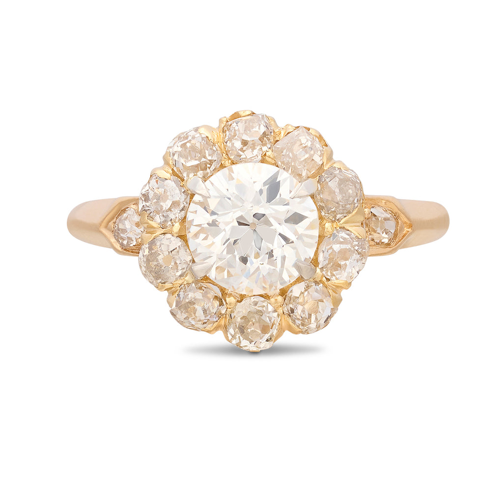 GIA 1.02-ct. Diamond & 18k Gold Antique Ring