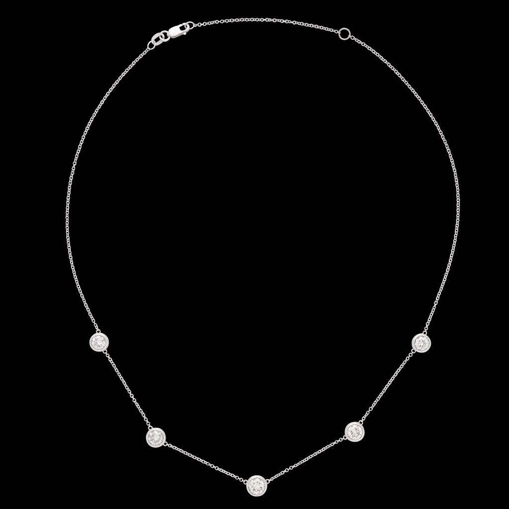 Phenomenal 3.01ct 18kt White Gold Diamonds By The Yard Necklace