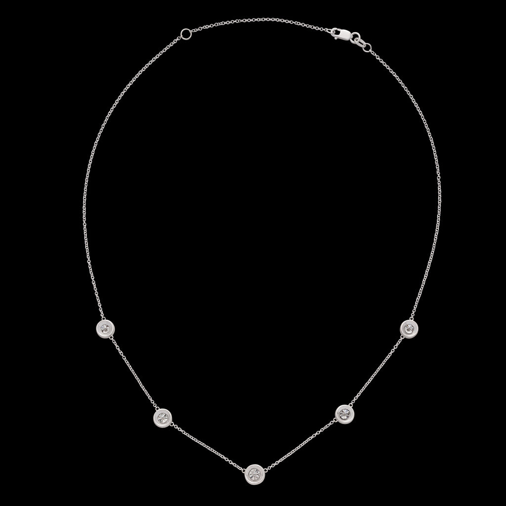 Phenomenal 3.01ct 18kt White Gold Diamonds By The Yard Necklace