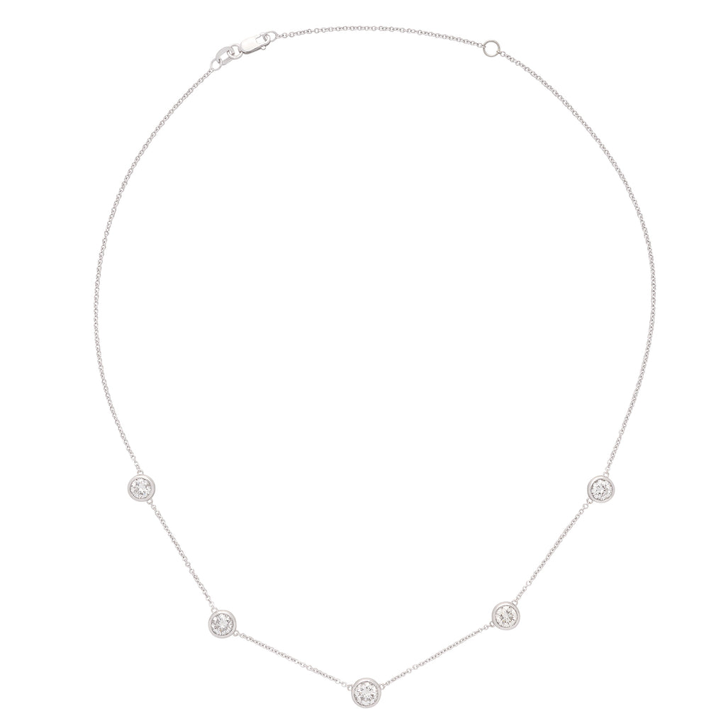 Phenomenal 3.01ct 18kt White Gold Diamonds By The Yard Necklace