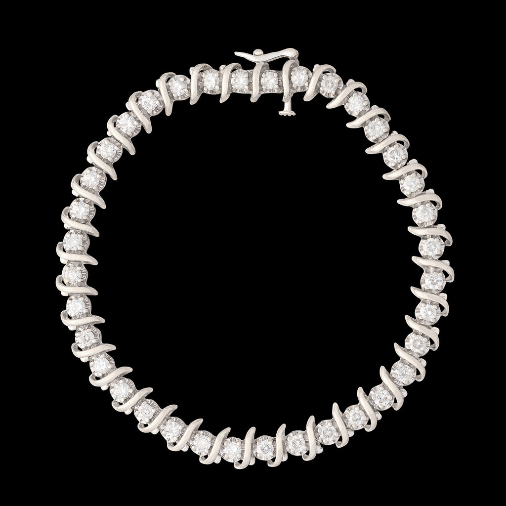 3.24ct Estate Diamond Tennis Bracelet