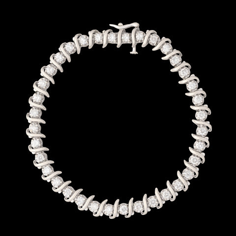 3.24ct Estate Diamond Tennis Bracelet