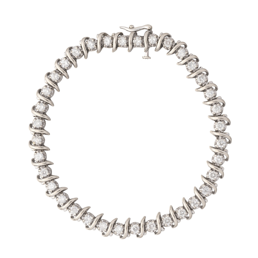 3.24ct Estate Diamond Tennis Bracelet