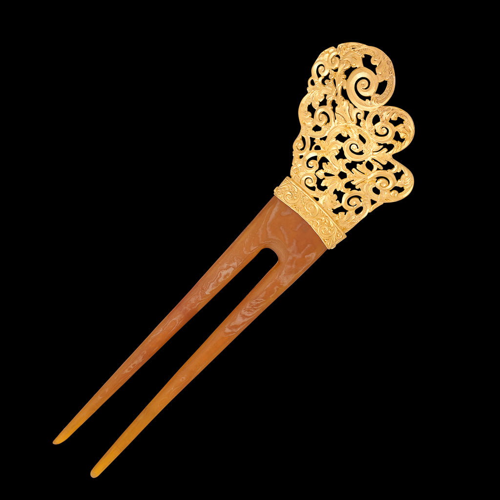 18k Gold Antique Hair Ornament