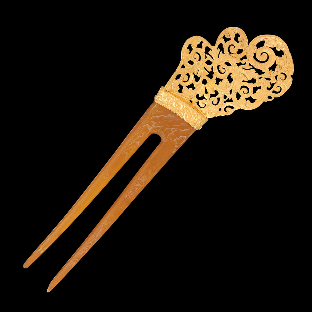 18k Gold Antique Hair Ornament