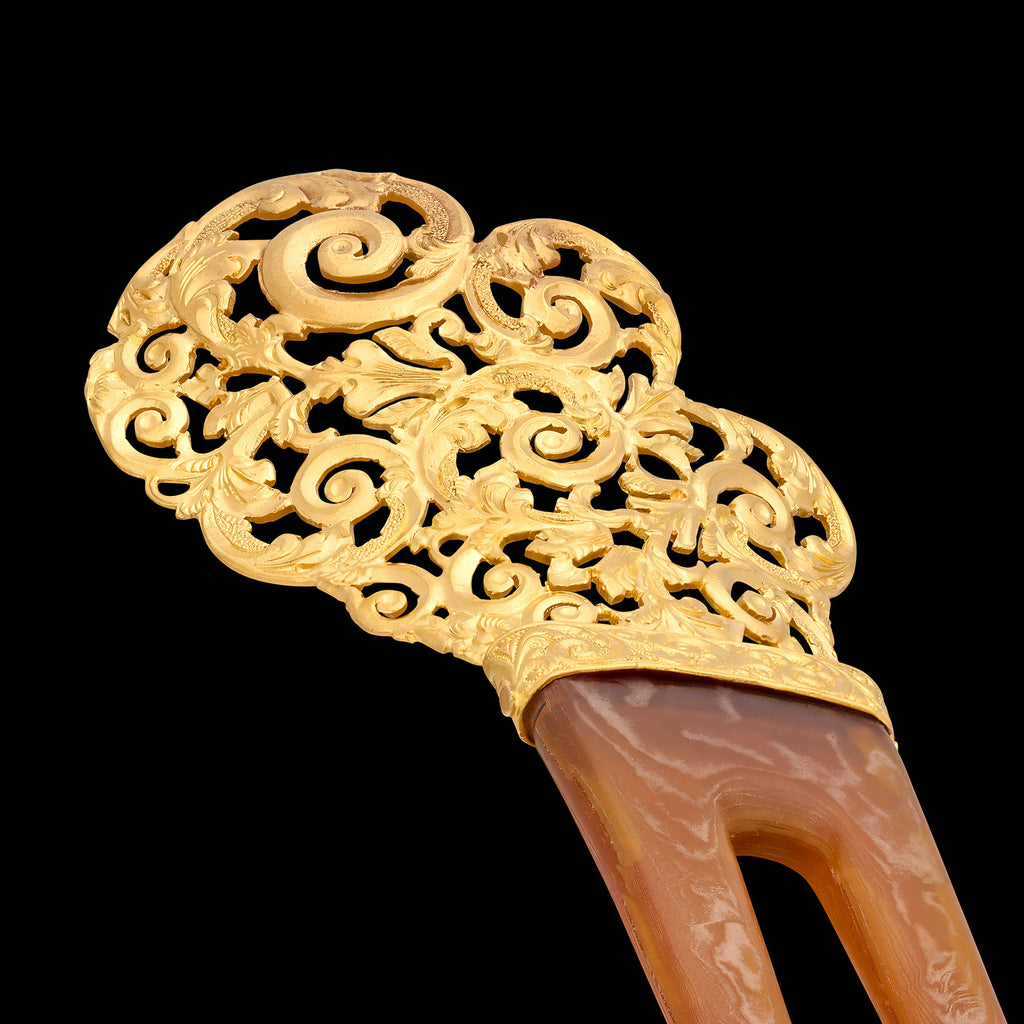 18k Gold Antique Hair Ornament
