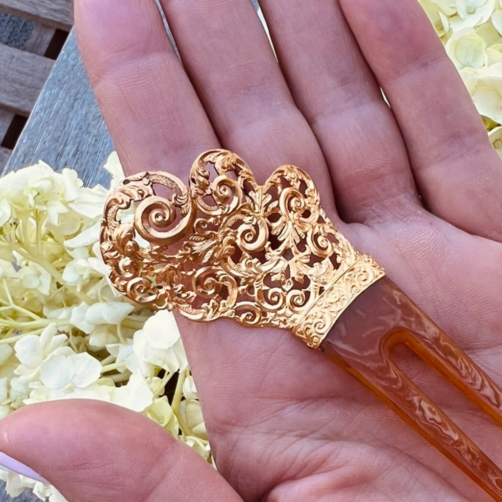 18k Gold Antique Hair Ornament