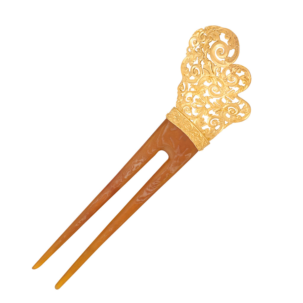 18k Gold Antique Hair Ornament