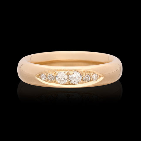 Antique 18k Gold & Diamond Band