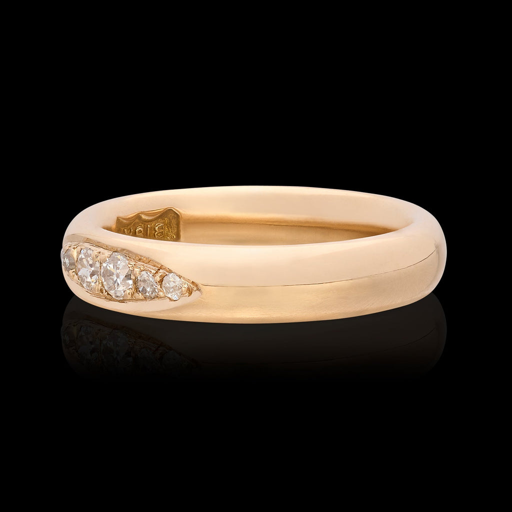Antique 18k Gold & Diamond Band