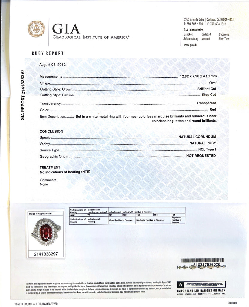 GIA 3.45-ct Unheated Ruby and Diamond Custom Rose Gold Ring
