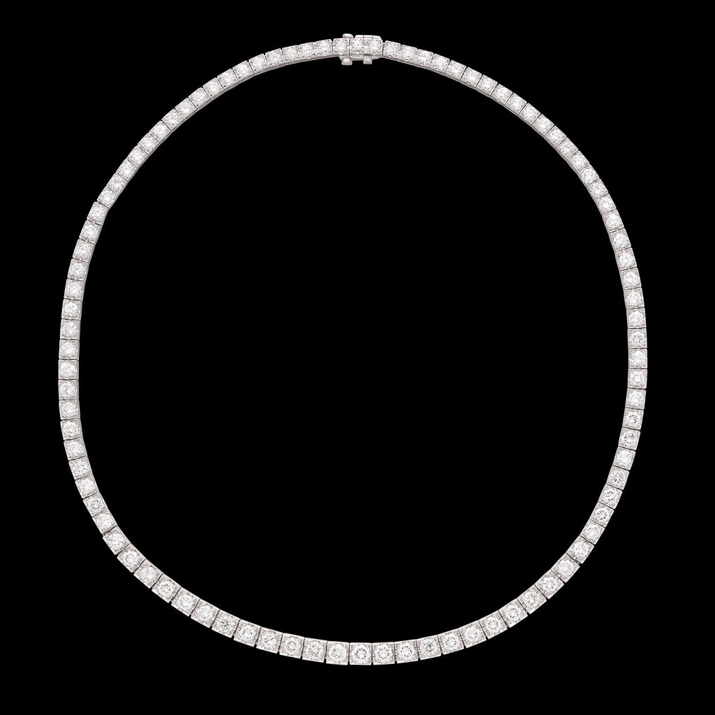 Vintage Diamond & Platinum Riviere Necklace