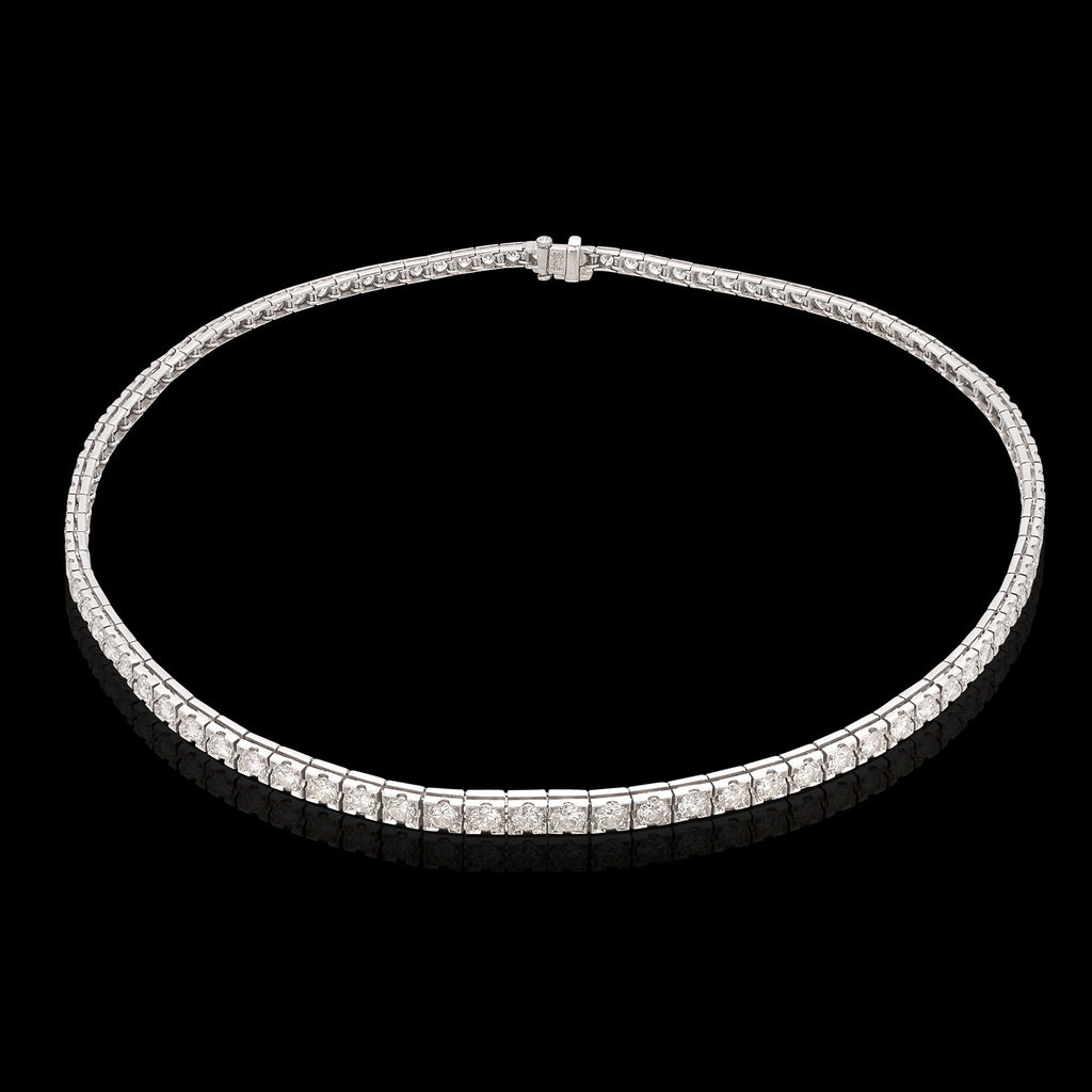 Vintage Diamond & Platinum Riviere Necklace