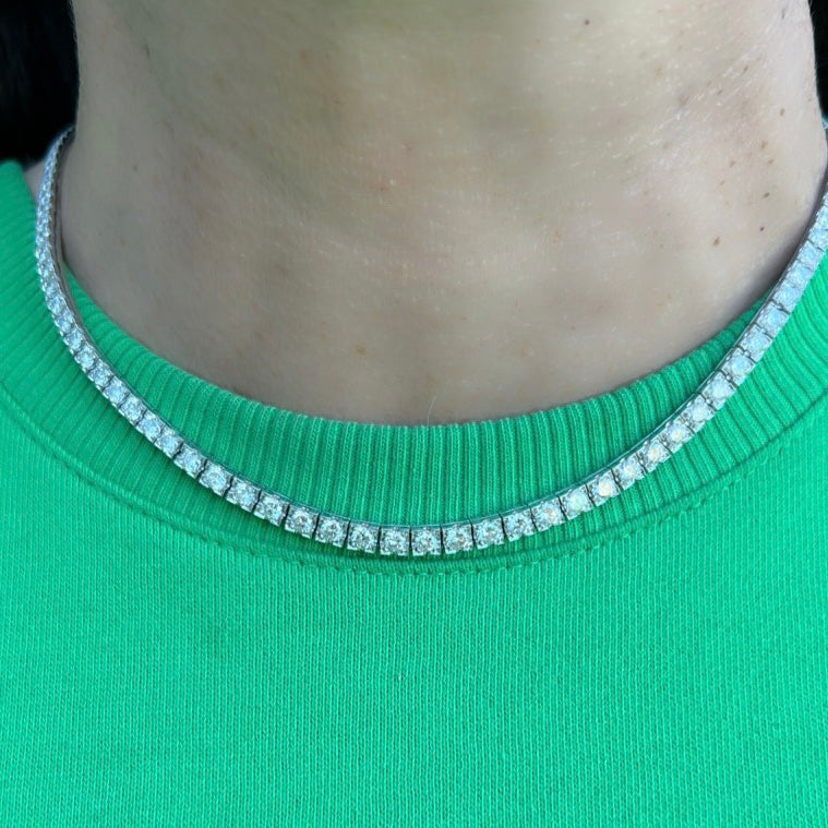 Vintage Diamond & Platinum Riviere Necklace
