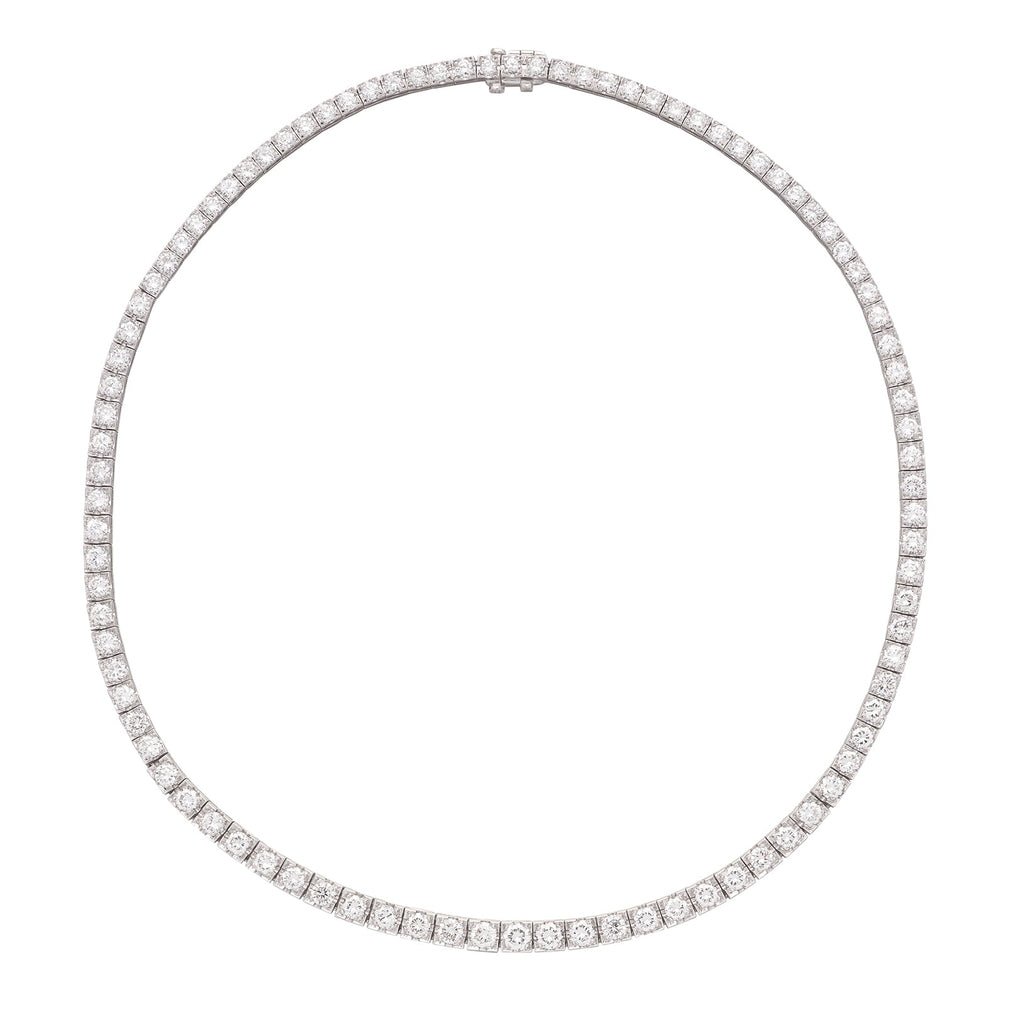 Vintage Diamond & Platinum Riviere Necklace