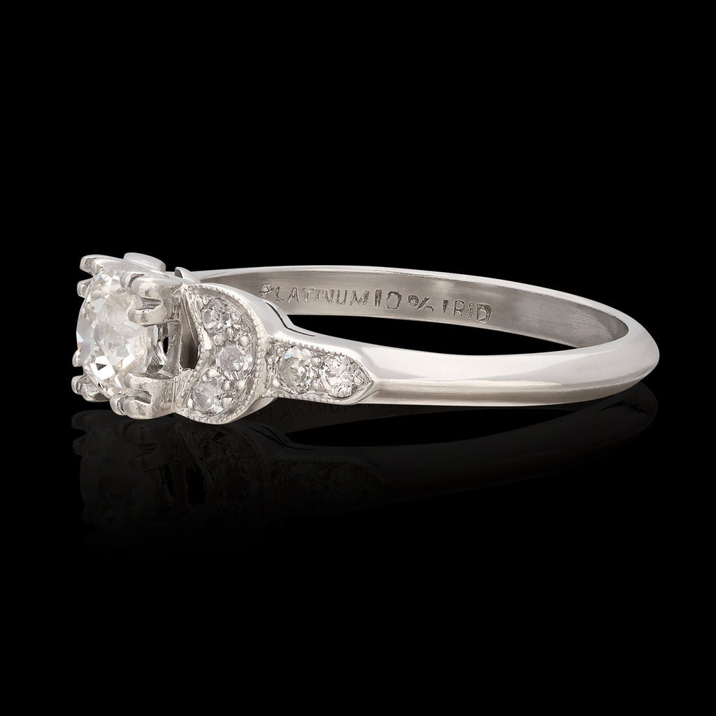 Antique Diamond & Platinum Engagement Ring