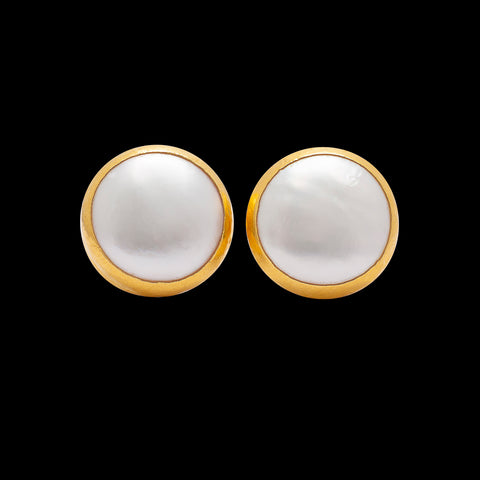 Gurhan 22k Gold and Pearl Earrings
