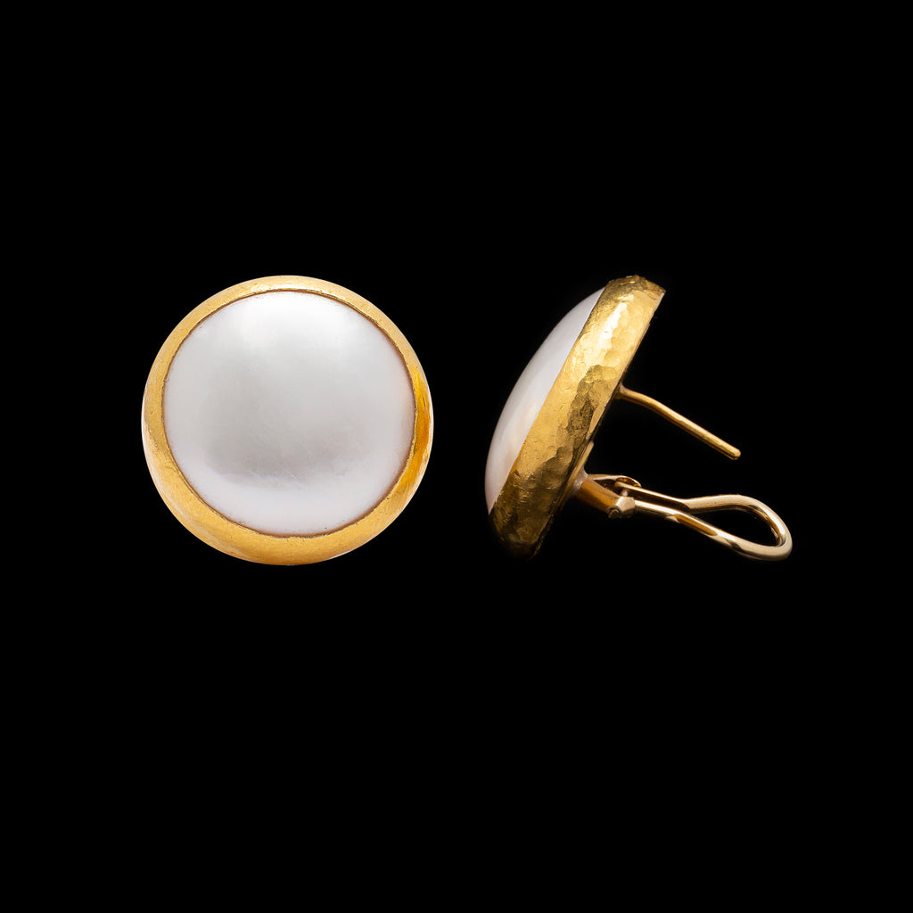 Gurhan 22k Gold and Pearl Earrings