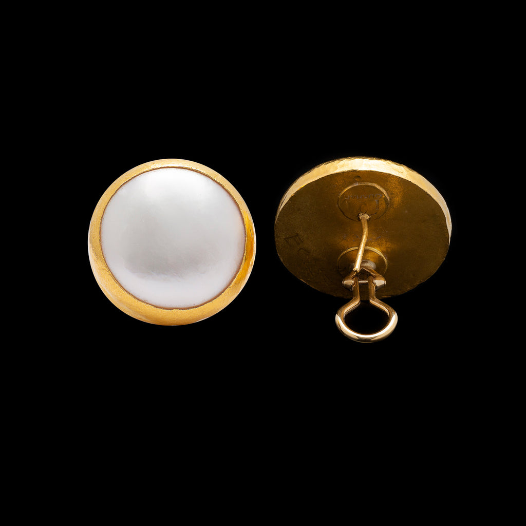 Gurhan 22k Gold and Pearl Earrings