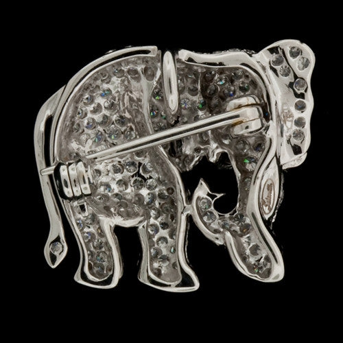 Salavetti Diamond Elephant PendantPin1