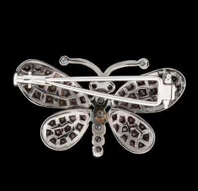 Sapphire & Diamond Butterfly Brooch1