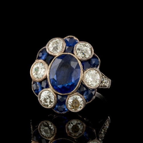 Sapphire & Diamond Cocktail Ring
