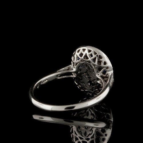 Sapphire & Diamond Oval Shaped Ring2