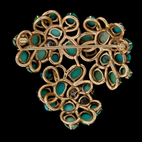Seaman Schepps Turquoise Brooch1