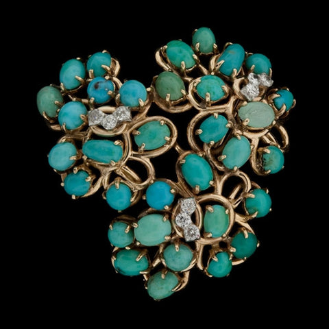 Seaman Schepps Turquoise Brooch