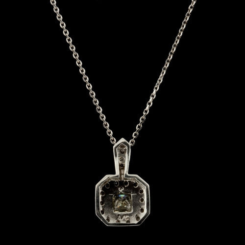 Square Diamond Pendant Necklace1
