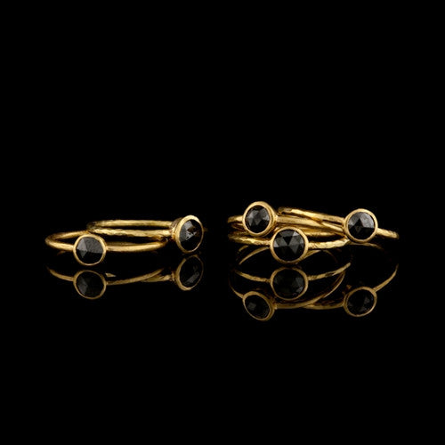 Stackable Black Diamond Ring Set2