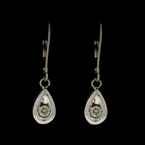 Teardrop Diamond Drop Earrings