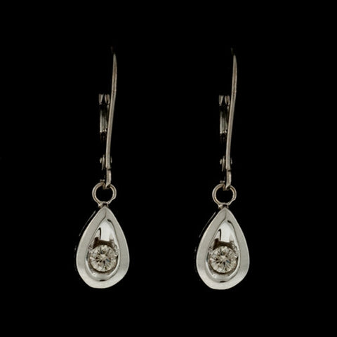 Teardrop Diamond Drop Earrings
