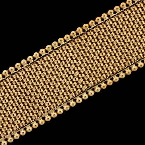 Thick 18KT Gold Mesh Bracelet1