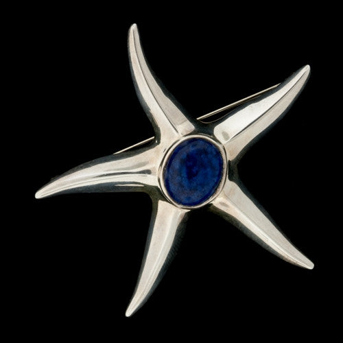 Tiffany & Co. Starfish Lapis Pin