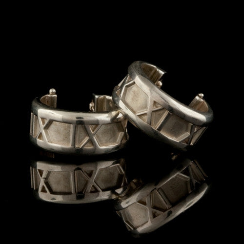 Tiffany & Co. Sterling Atlas Numeric Hoops