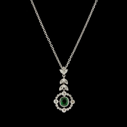 Tsavorite and Diamond Necklace