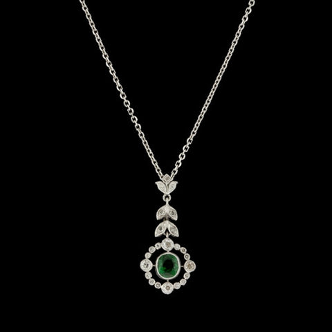 Tsavorite and Diamond Necklace