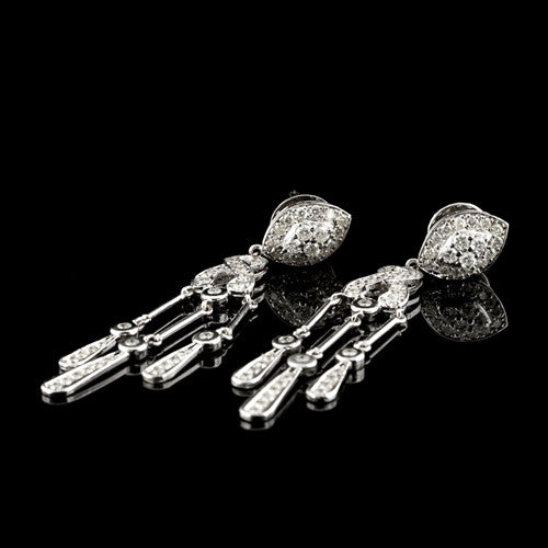 Vintage Diamond Chandelier Earrings1