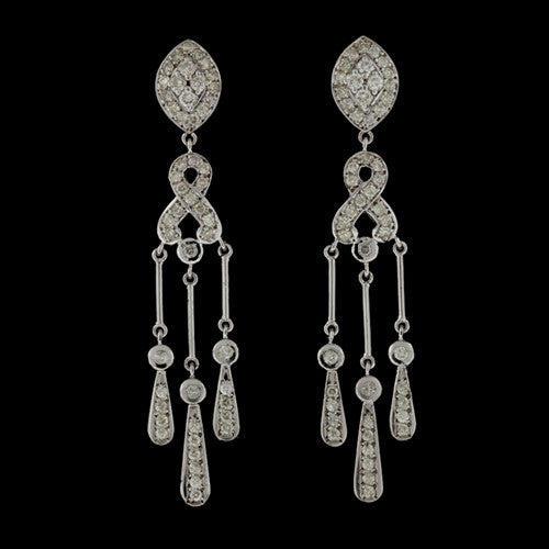 Vintage Diamond Chandelier Earrings