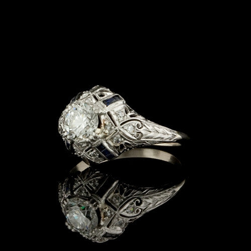 Vintage Diamond & Sapphire Ring2