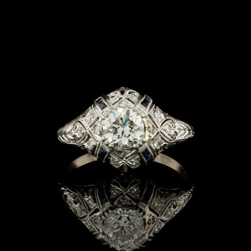 Vintage Diamond & Sapphire Ring