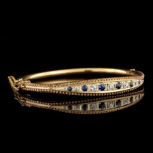 Vintage Sapphire, Diamond Bangle1