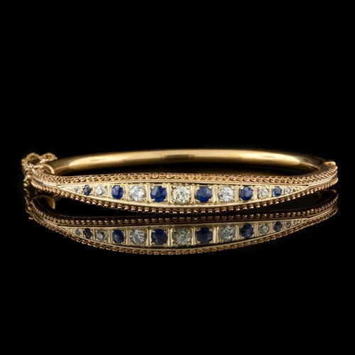 Vintage Sapphire, Diamond Bangle