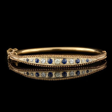 Vintage Sapphire, Diamond Bangle