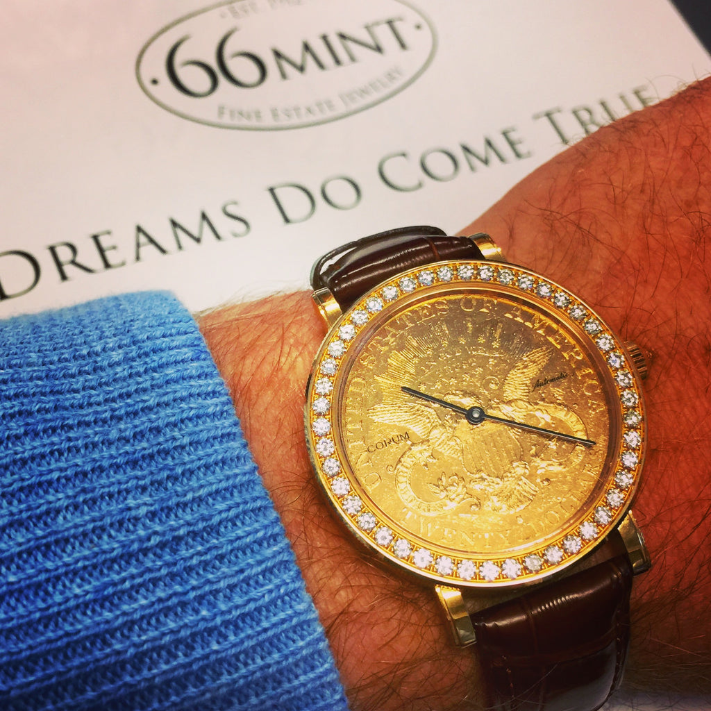Corum $20 Coin Watch with Diamond Bezel