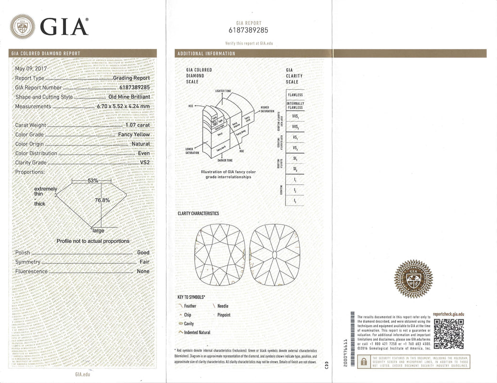 GIA 1.07-ct Natural Fancy Yellow Diamond Ring
